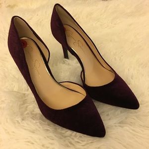 Jessica Simpson “Livvy” Wine Heels Size 10